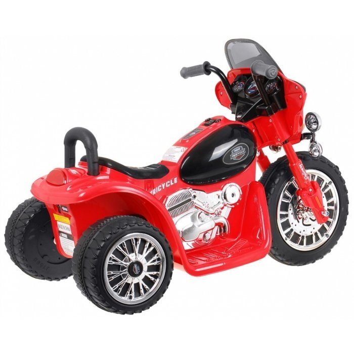 Ramiz Motocicleta electrica pentru copii Chopper JT568 rosu cu panou audio si lumini Led 20w 79x46x54 cm