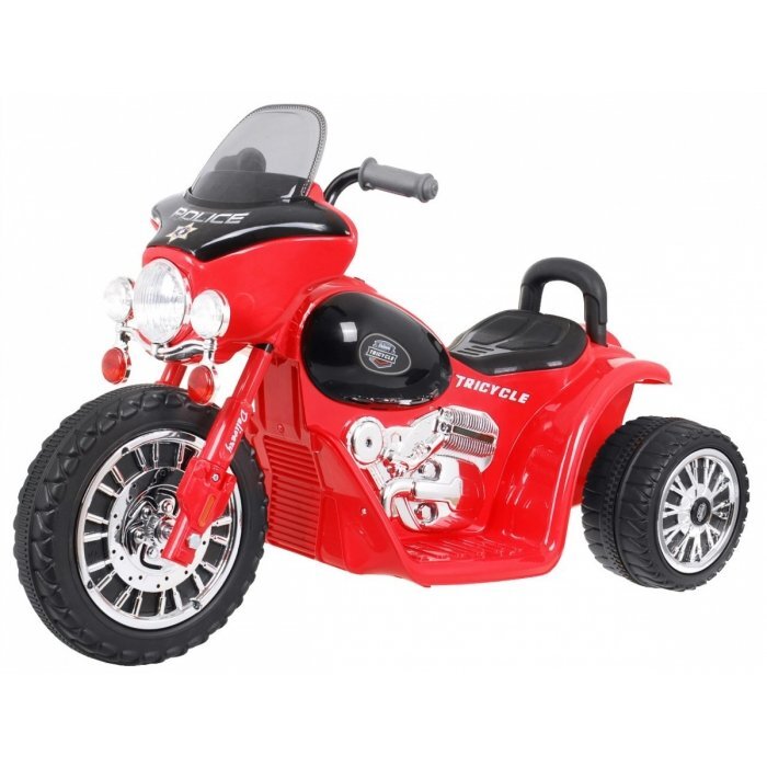 Ramiz Motocicleta electrica pentru copii Chopper JT568 rosu cu panou audio si lumini Led 20w 79x46x54 cm