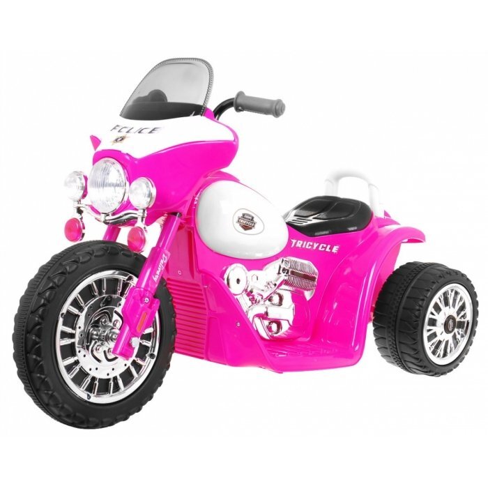 Ramiz Motocicleta electrica pentru copii Chopper JT568 roz cu panou audio si lumini Led 20w 79x46x54 cm