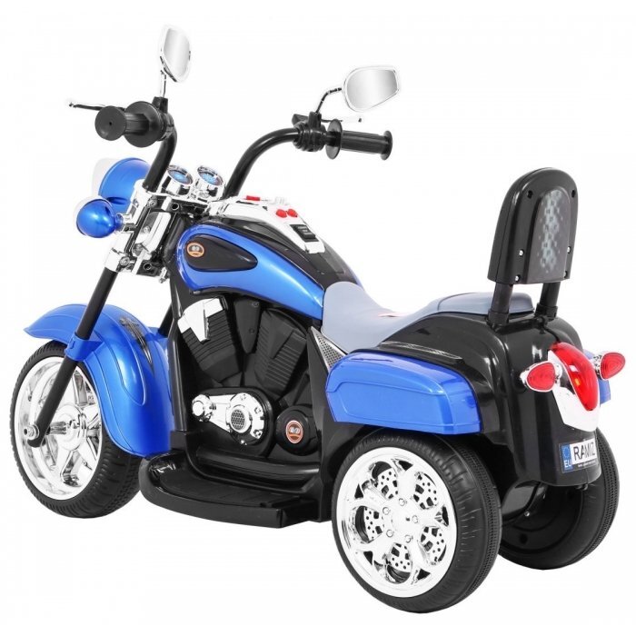 Ramiz Motocicleta electrica pentru copii Chopper NightBike albastru TR1501 cu lumini si panou audio 92x34x63 cm