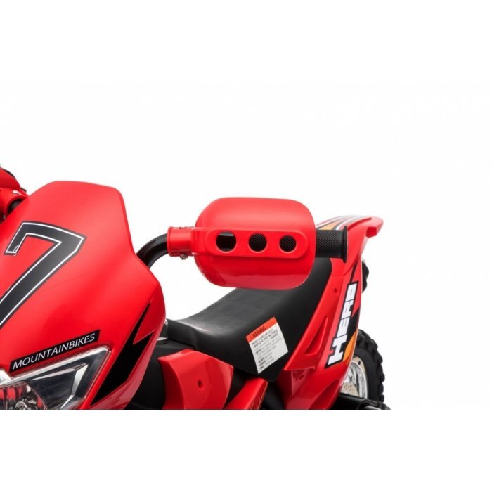 Ramiz Motocicleta electrica pentru copii Cross BDM0912 Rosu cu 2 roti ajutatoare lumini si panou audio