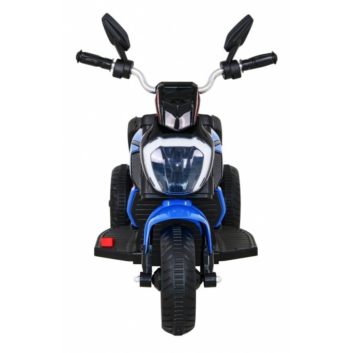 Ramiz Motocicleta electrica pentru copii Fast Tourist 83x35x63 cm albasstru 18W cu lumini scaun piele si panou audio