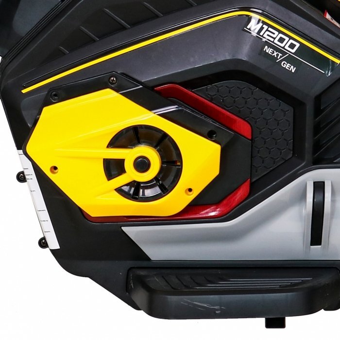 Ramiz Motocicleta electrica pentru copii Future LL8001-A galben 50W cu panou audio si roti din spuma Eva 109x54x68 cm