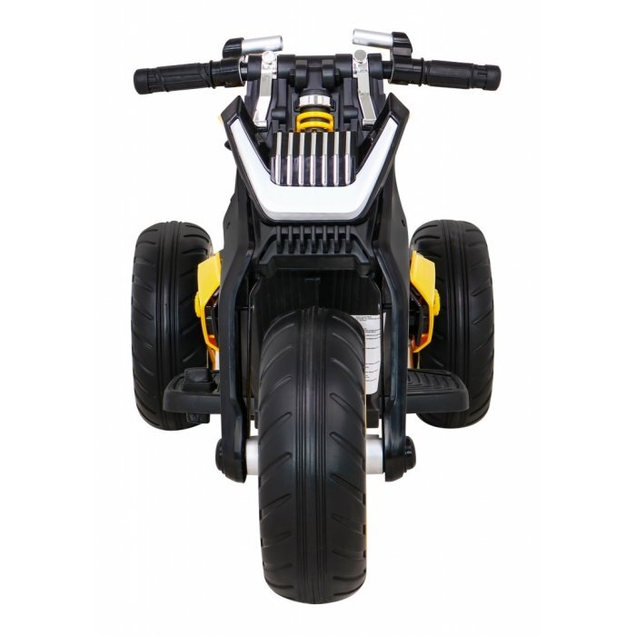 Ramiz Motocicleta electrica pentru copii Future LL8001-A galben 50W cu panou audio si roti din spuma Eva 109x54x68 cm