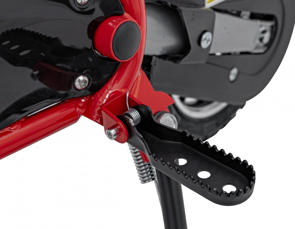Ramiz Motocicleta electrica pentru copii Renegade 50R Red motor puternic de 500W viteza maxima 24 kmh baterie reincarcabila 36V9Ah suspensie transmisia pe lant anvelope gonflabile