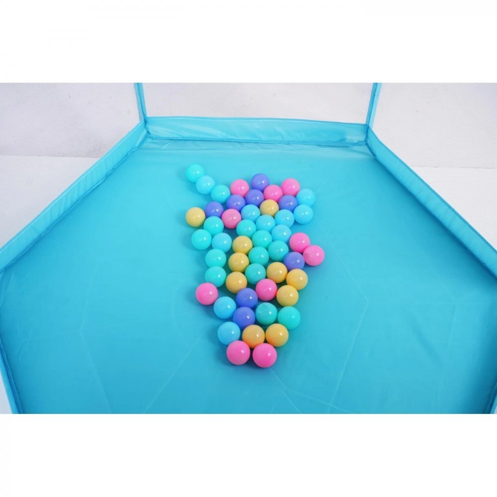 Ramiz Tarc de joaca pentru copii cu 50 bile multicolore Blue Elephant