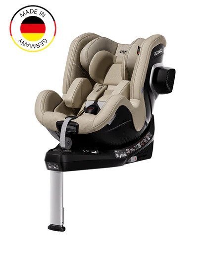 RECARO Scaun auto cu baza isofix Toron 1 Elegant Beige R129 EU 0-4 ani cu inclinatie 170 grade si rotire 360 grade