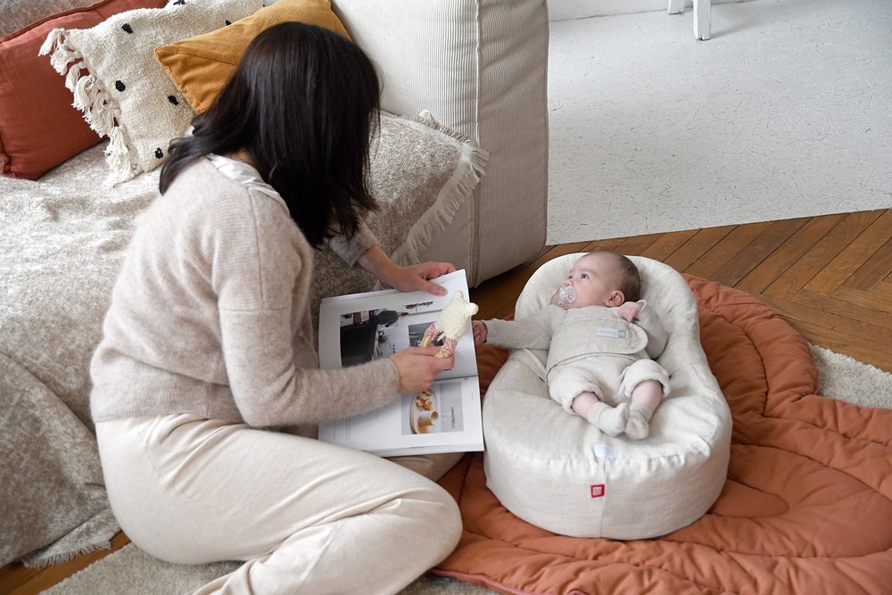 Red Castle Baby nest ergonomic Cocoonababy 10 Linen Natural