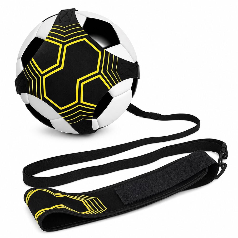 Redline Centura de antrenament fotbal din material textil reglabila de la 2 la 5 metri compatibila cu mingi de marimile 3 4 si 5 pentru exersarea paselor suturilor driblingului si controlului mingii
