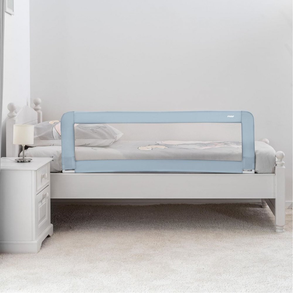 REER Bariera protectie anticadere pat copii lungime 150 cm albastru-gri Sleepn Keep XL 45111