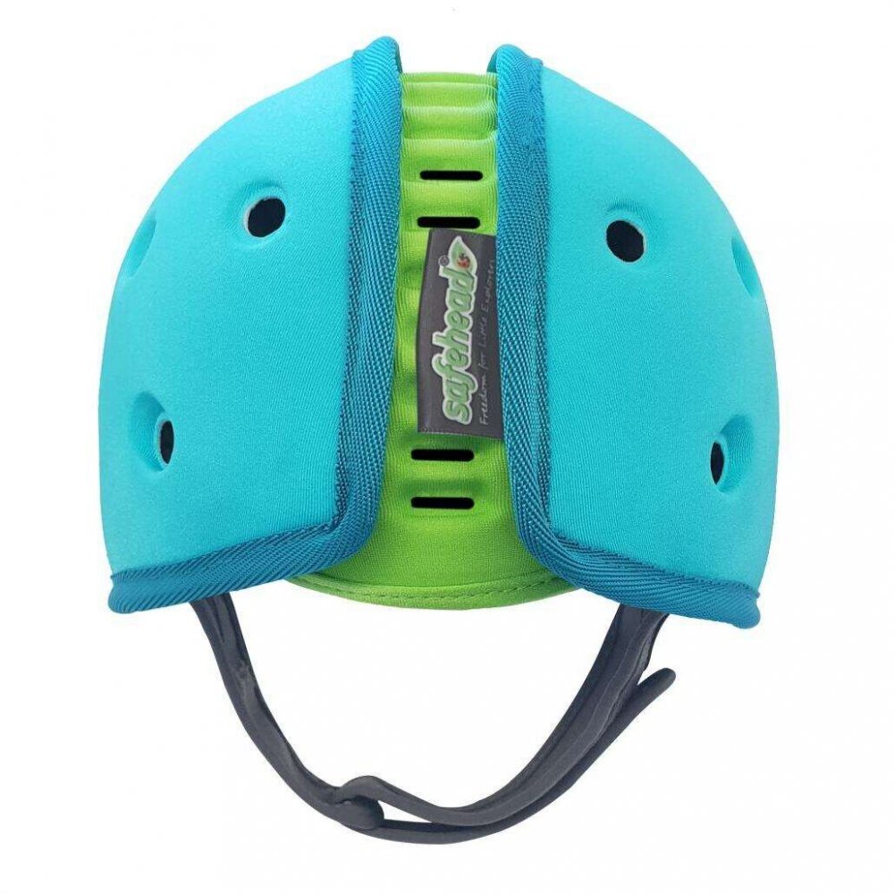 REER Casca protectie bebelusi cu spuma flexibila reglabila 7-24 luni albastra SafeHeadBaby Ladybird