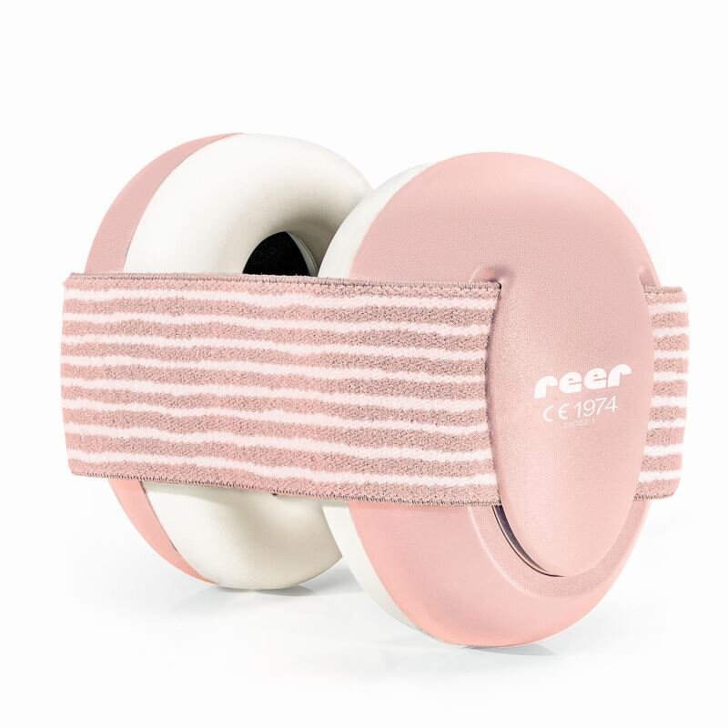 REER Casti antifonice pentru bebelusi 12+ luni roz SilentGuard Baby 53074