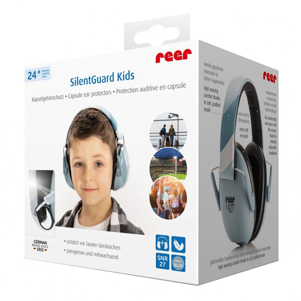 REER Casti antifonice pentru copii SNR 27 SilentGuard Kids albastru