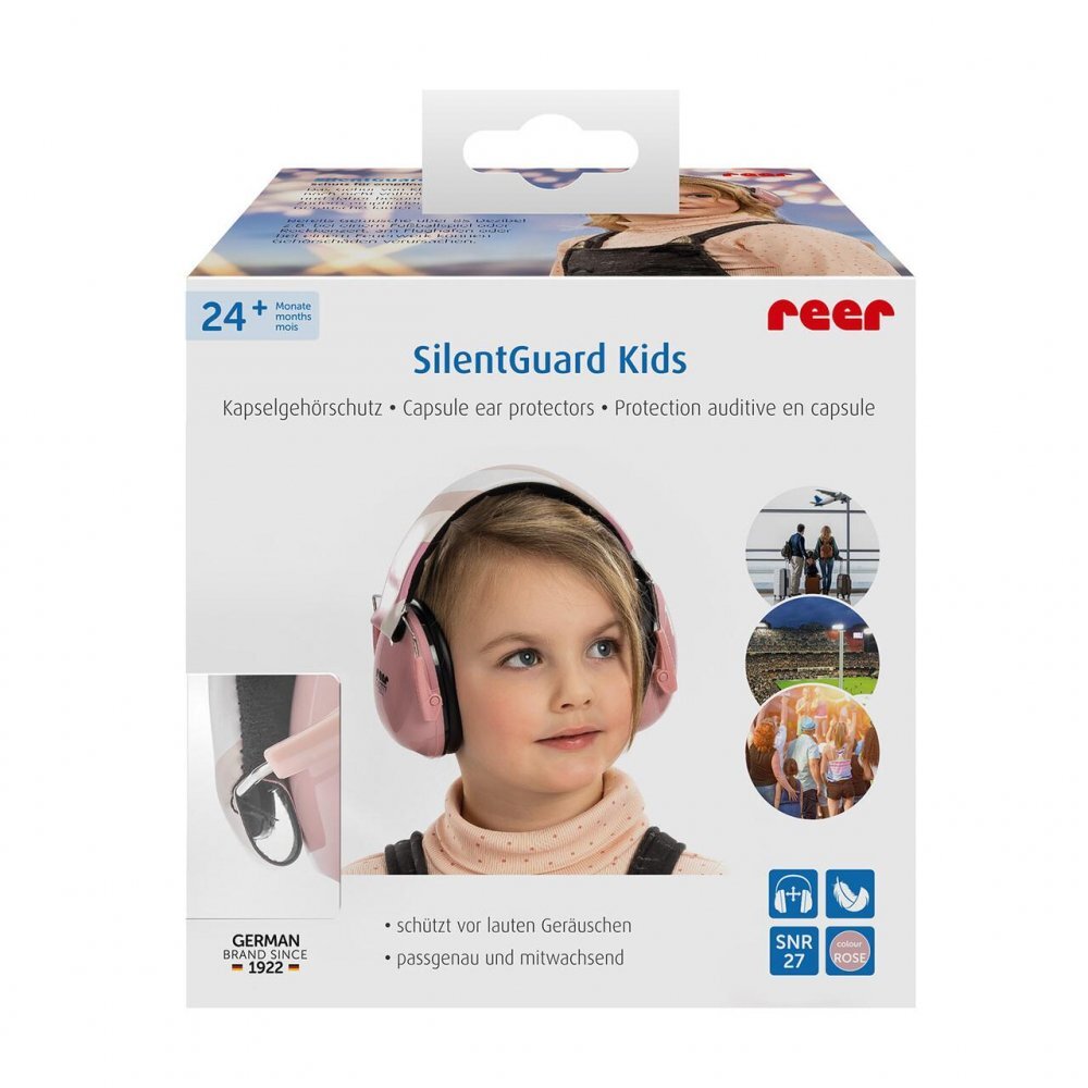 REER Casti antifonice pentru copii SNR 27 SilentGuard Kids roz