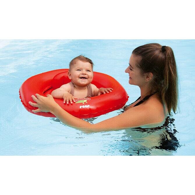 REER Colac scaun gonflabil de inot pentru bebelusi 6-12 luni rosu MySwimBuddy Swim Seat