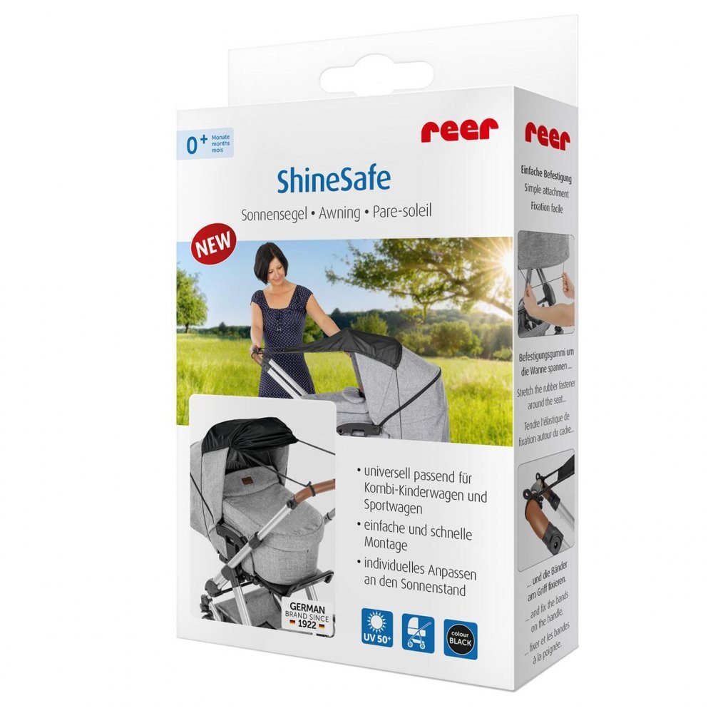 REER Copertina ShineSafe pentru protectie solara UV 50+ model universal negru