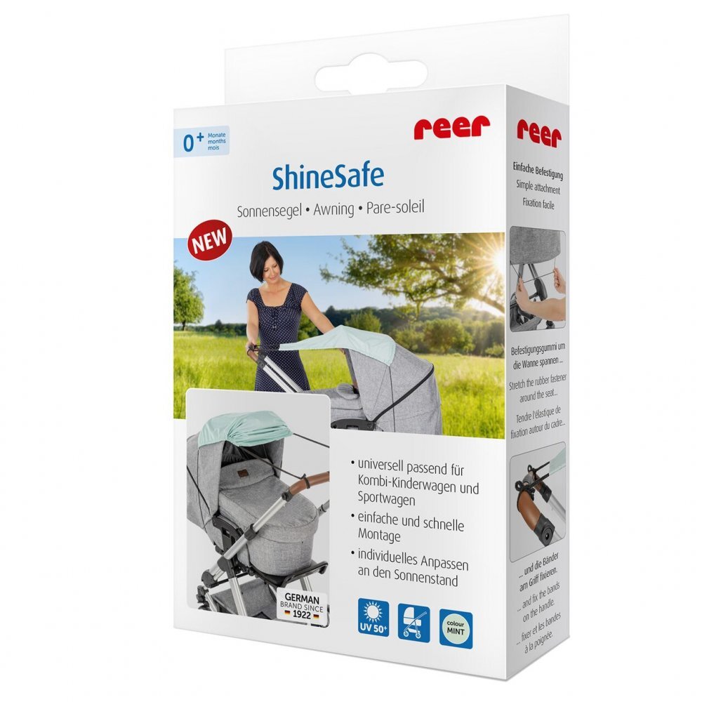 REER Copertina ShineSafe pentru protectie solara UV 50+ model universal verde menta