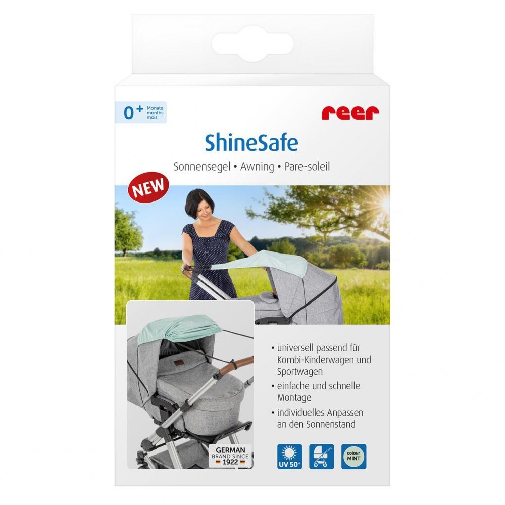 REER Copertina ShineSafe pentru protectie solara UV 50+ model universal verde menta