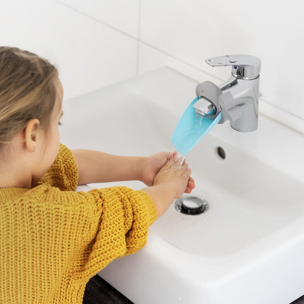 REER Extensie pentru robinet de apa MyHappyBath Extender flexibila fara BPA 6+ luni