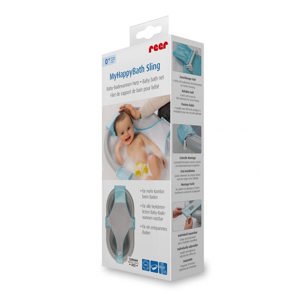 REER Hamac de baie pentru cadita bebelusului MyHappyBath Sling reglabil