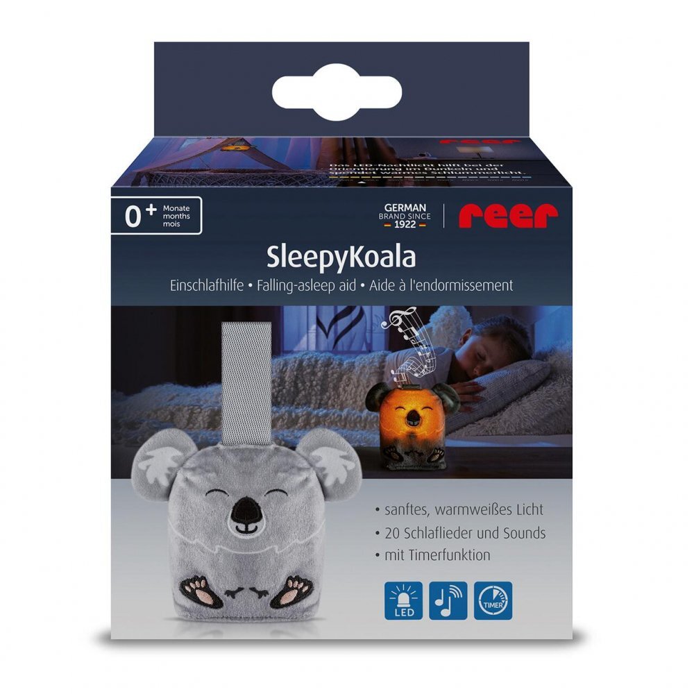 REER Jucarie din plus pentru somn Sleepy Koala cu lumina de veghe si muzica pentru bebelusi