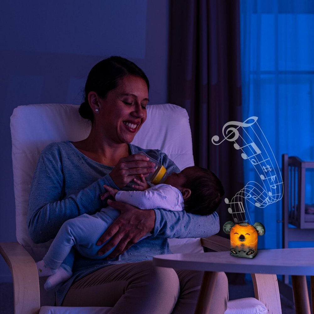 REER Jucarie din plus pentru somn Sleepy Koala cu lumina de veghe si muzica pentru bebelusi