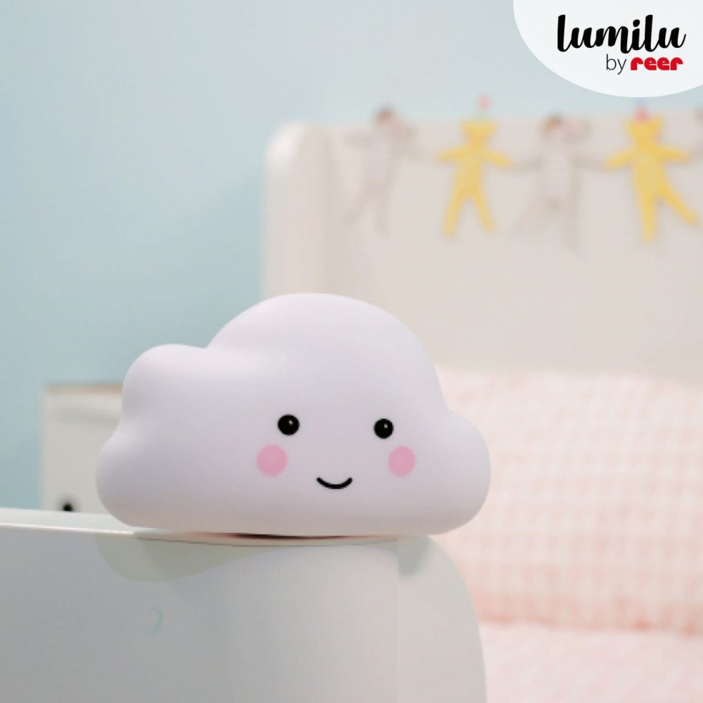 REER Lampa de veghe cu LED cu oprire cronometrata forma nor alba Lumilu Sweet Dreams Cloud