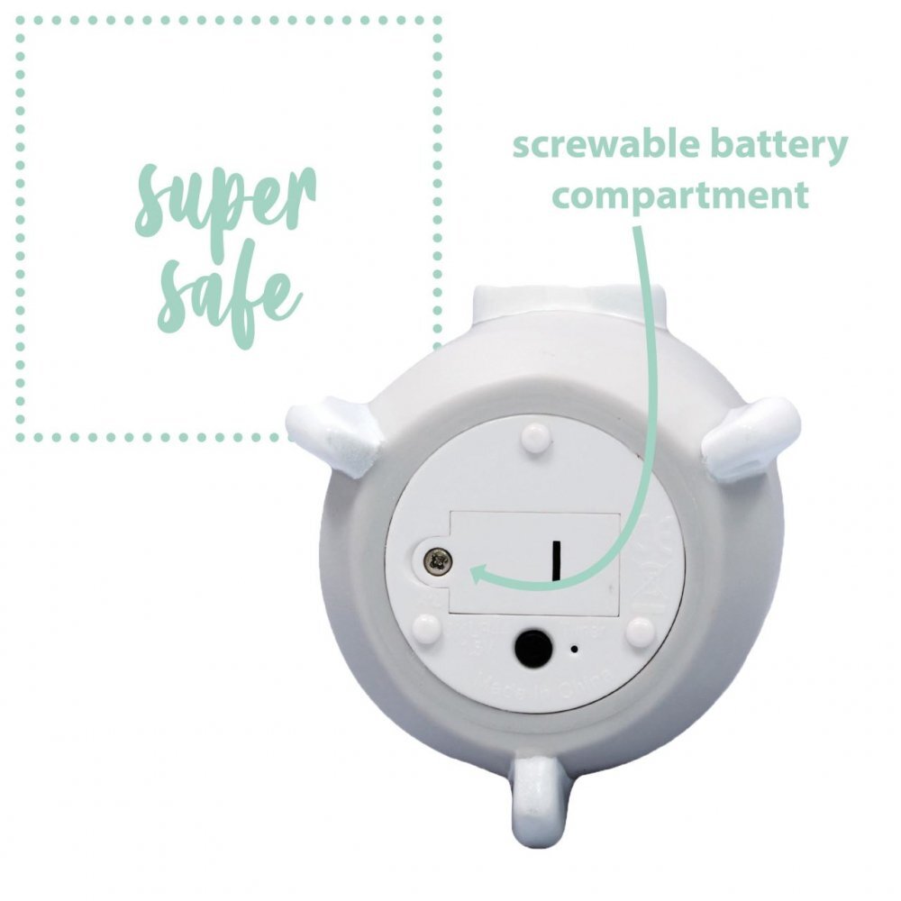REER Lampa de veghe cu LED cu oprire cronometrata forma racheta gri Lumilu Sweet Dreams Rocket