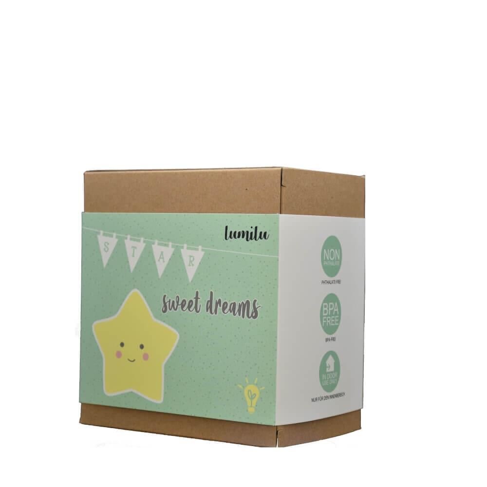 REER Lampa de veghe cu LED cu oprire cronometrata forma stea galbena Lumilu Sweet Dreams Star