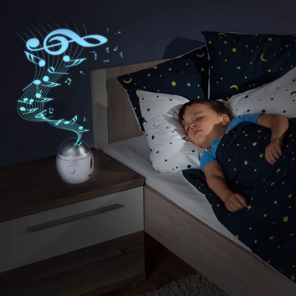 REER Lampa de veghe cu muzica si proiectie de stele MyMagicStarlight 52050