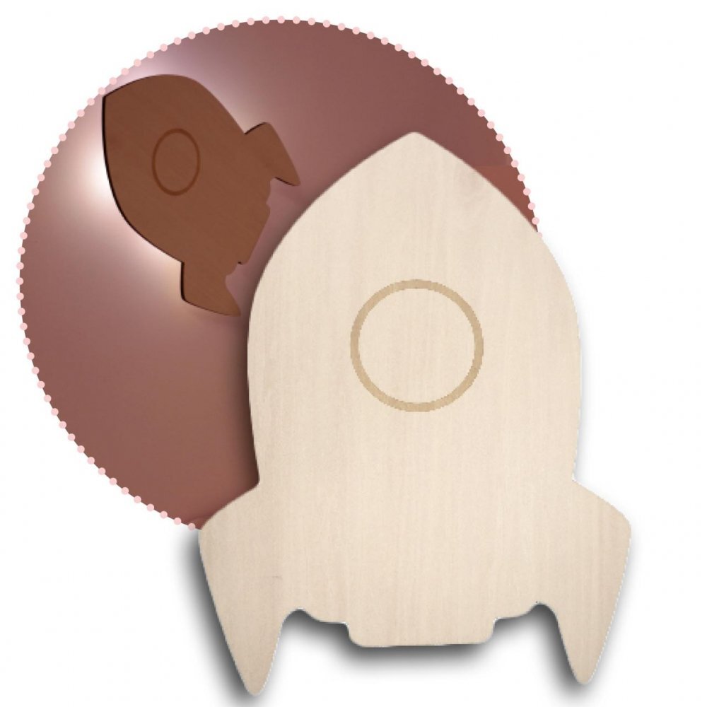 REER Lampa de veghe de perete cu led lumina reglabila si oprire cronometrata forma racheta Lumilu Silhouette Rocket