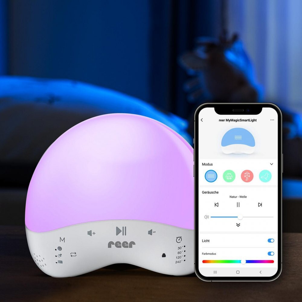 REER Lampa de veghe MyMagic SmartLight inteligenta cu 25 de sunete multicolora