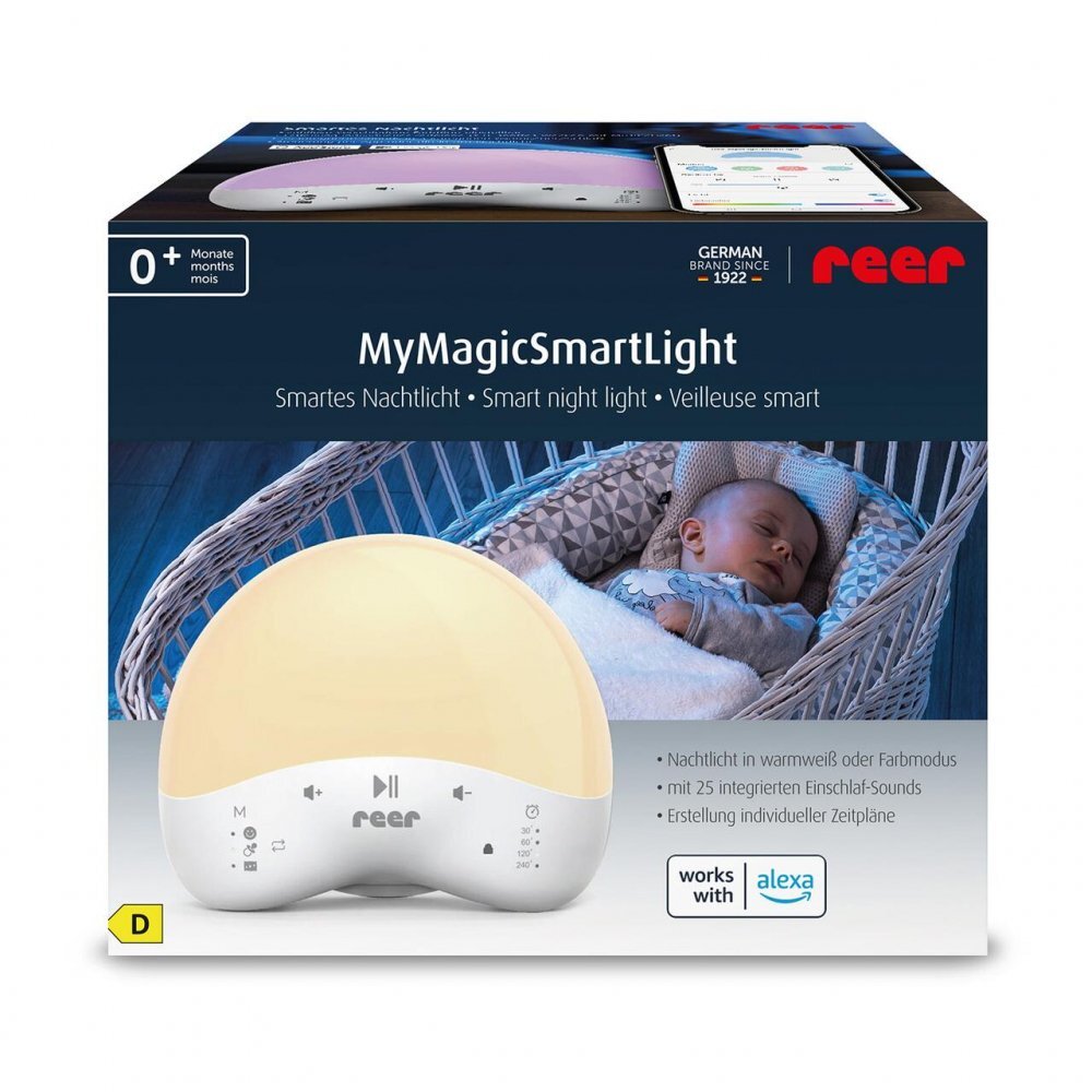REER Lampa de veghe MyMagic SmartLight inteligenta cu 25 de sunete multicolora