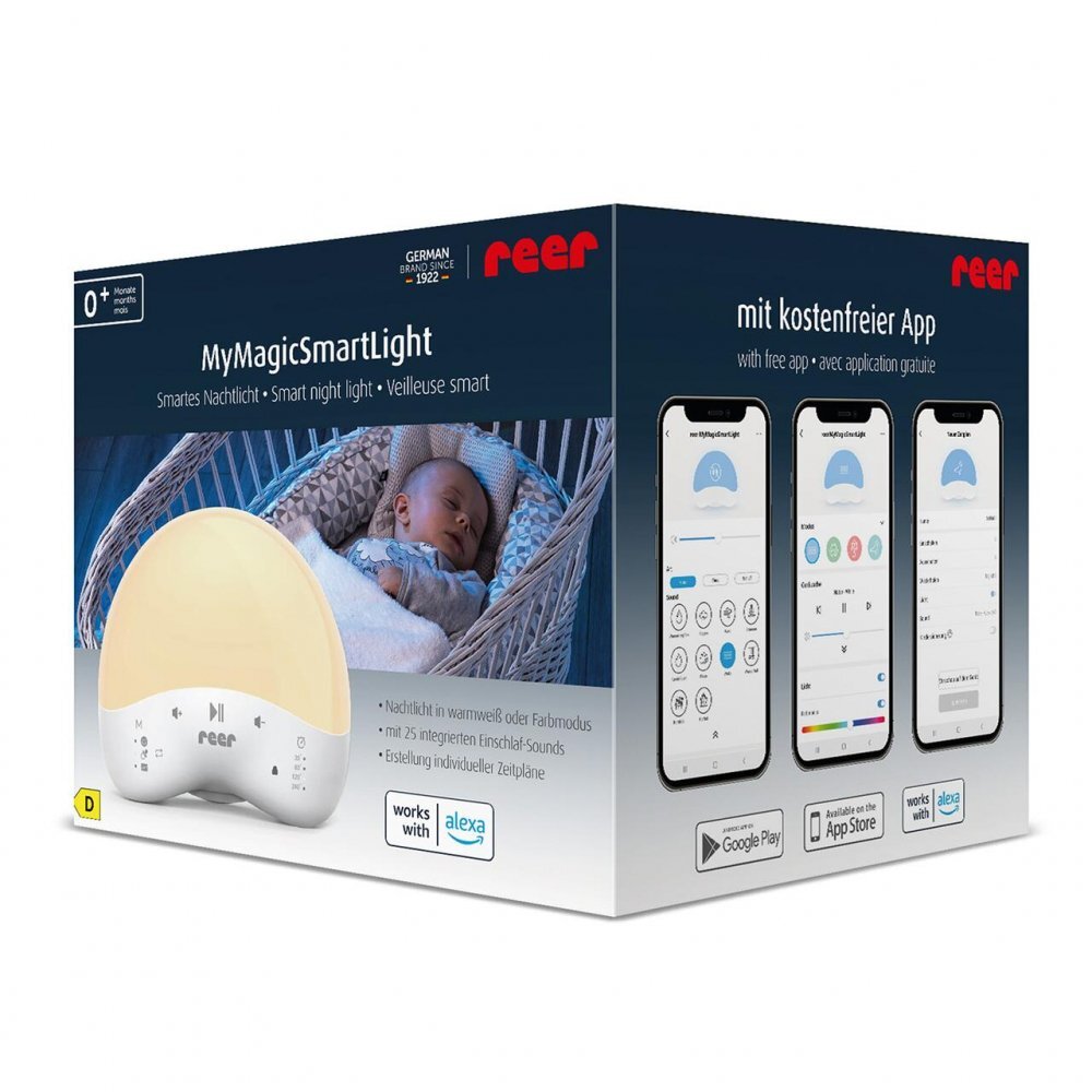 REER Lampa de veghe MyMagic SmartLight inteligenta cu 25 de sunete multicolora