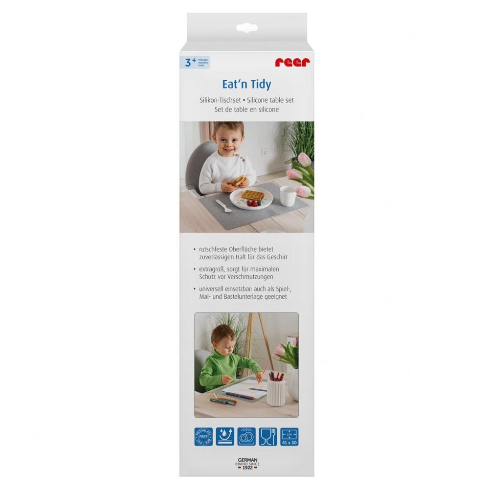 REER Napron antialunecare din silicon pentru farfurii bebelusi Eatn Tidy 25021
