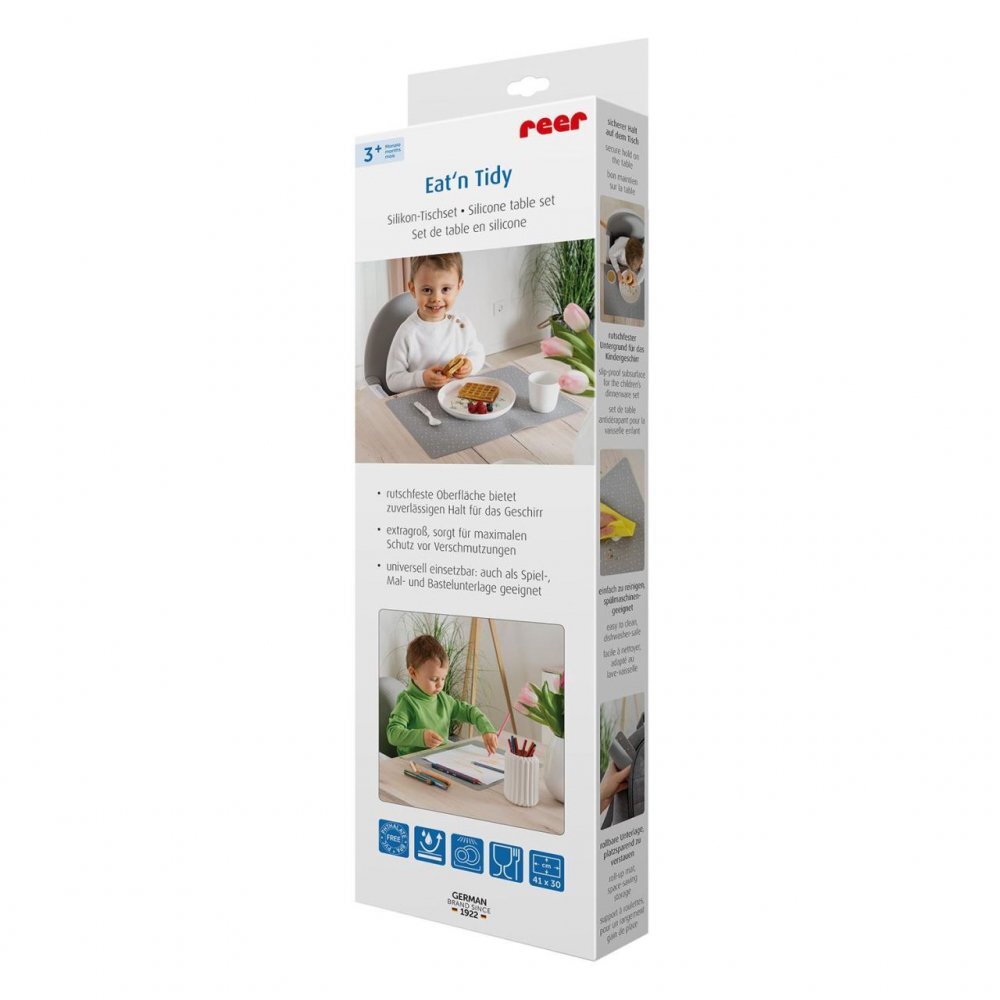 REER Napron antialunecare din silicon pentru farfurii bebelusi Eatn Tidy 25021