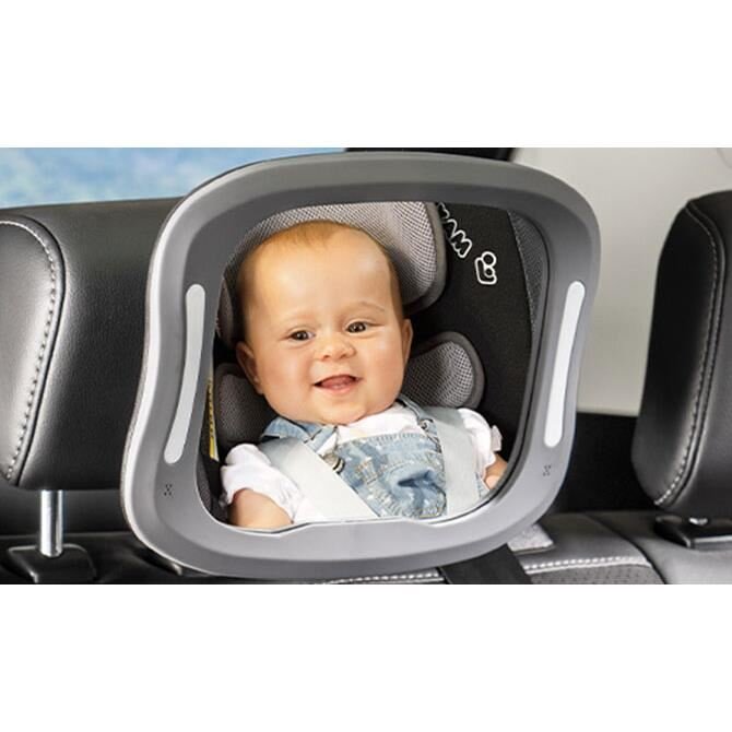 REER Oglinda de siguranta auto cu LED BabyView pentru monitorizare bebelusi