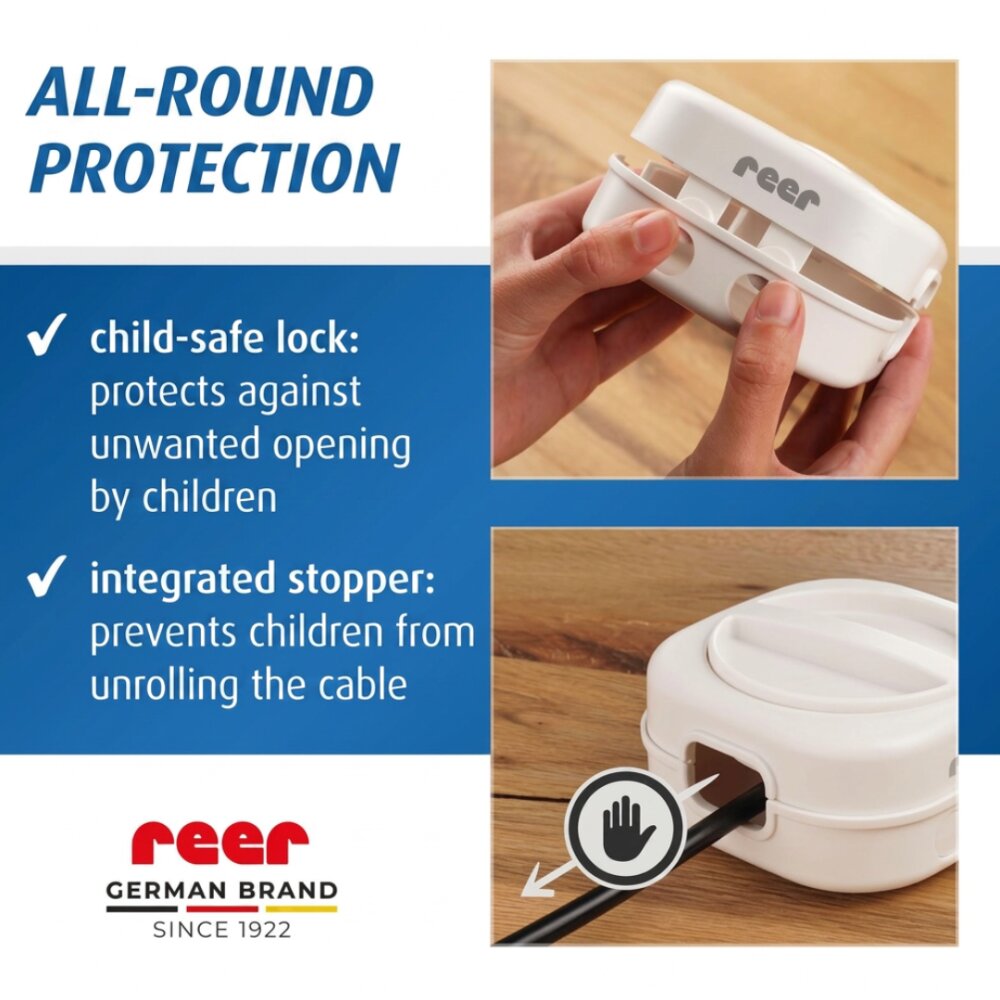 REER Organizator de cabluri cu protectie pentru copii CableGuard