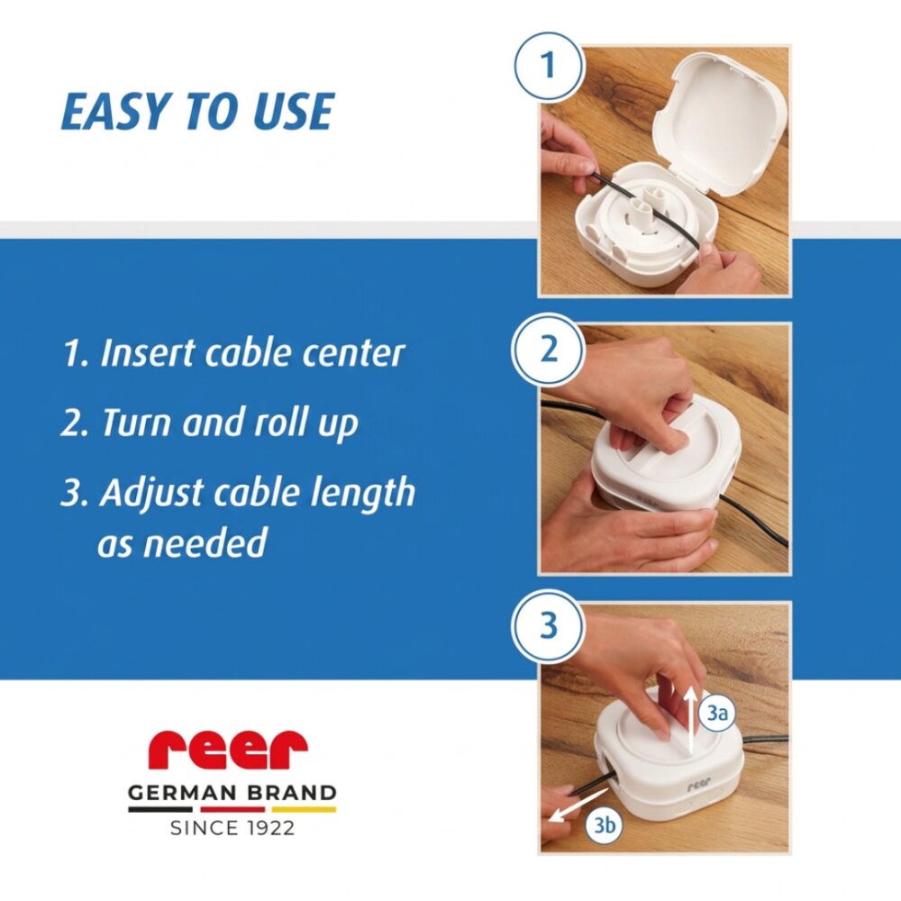 REER Organizator de cabluri cu protectie pentru copii CableGuard