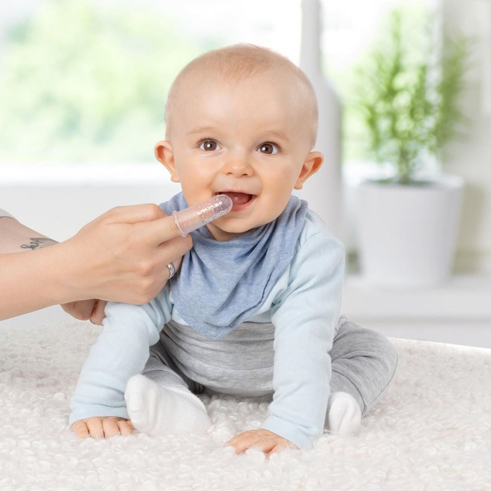 REER Periuta de dinti din silicon pentru folosire pe deget 2 bucati 79249