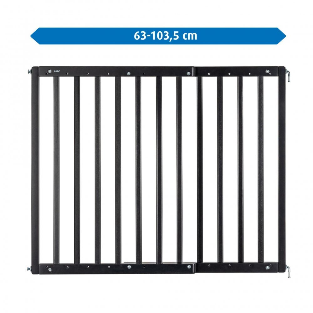 REER Poarta de siguranta Black de perete reglabila 63-1035 cm