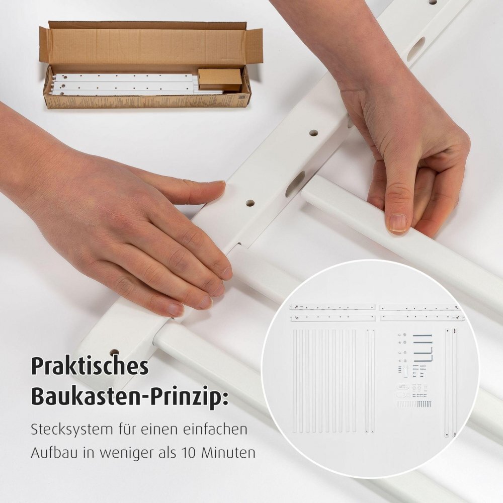 REER Poarta de siguranta White de perete reglabila 63-1035 cm