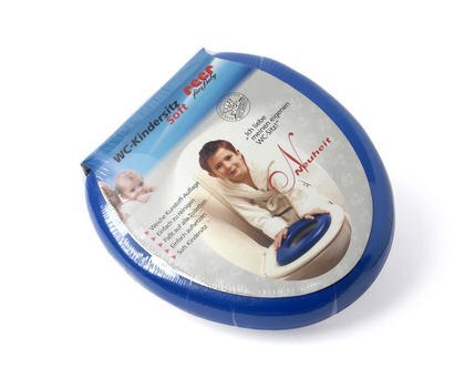 REER Reductor scaun toaleta pentru copii buretat ergonomic portabil 28 x 29 cm albastru