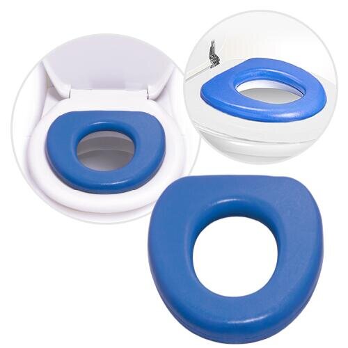 REER Reductor scaun toaleta pentru copii buretat ergonomic portabil 28 x 29 cm albastru