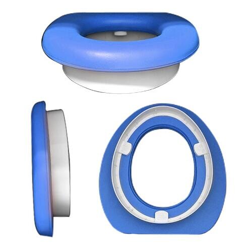 REER Reductor scaun toaleta pentru copii buretat ergonomic portabil 28 x 29 cm albastru
