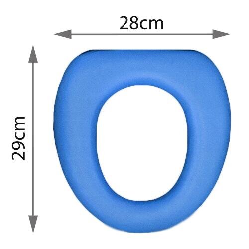 REER Reductor scaun toaleta pentru copii buretat ergonomic portabil 28 x 29 cm albastru