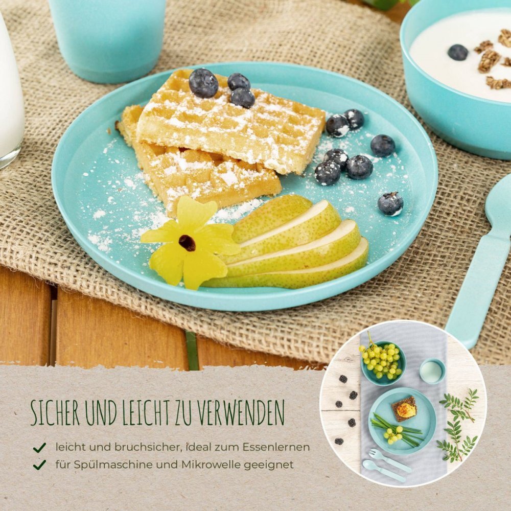 REER Set 2 farfurii Growing Plate bluegrey