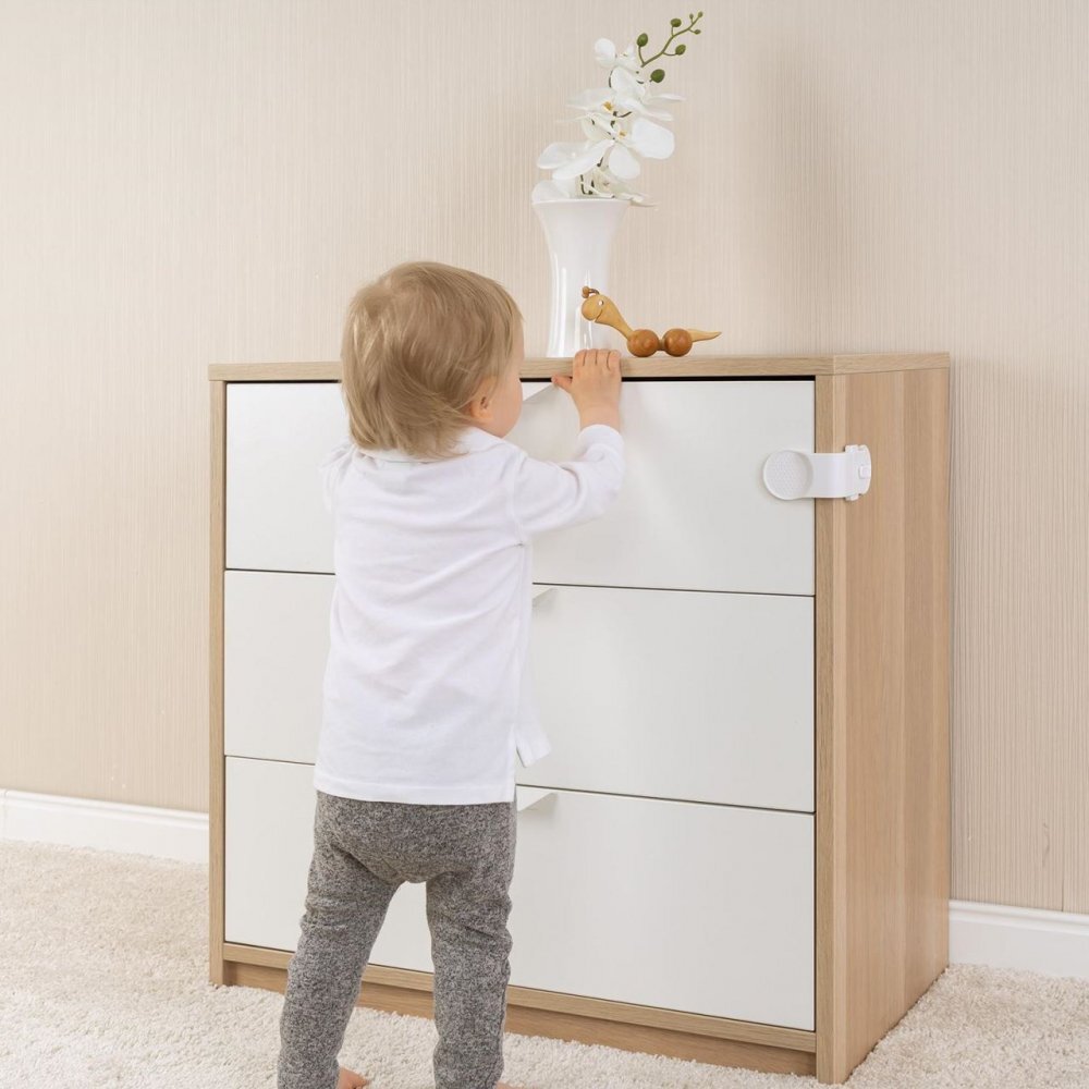 REER Set 3 sigurante pentru blocare sertare si usi de dulapuri 71080