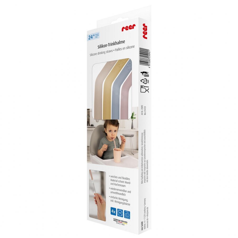 REER Set 4 paie de baut din silicon cu perie de curatare reutilizabile 24+ luni