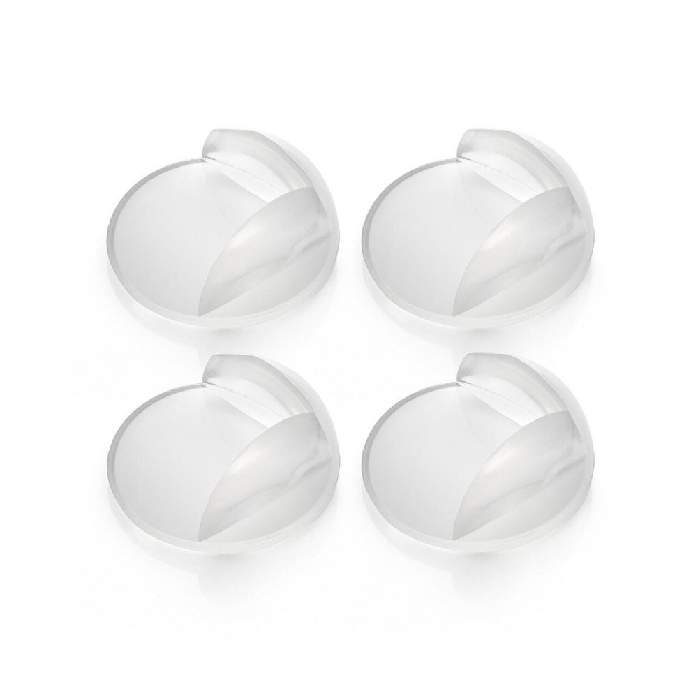 REER Set 4 protectii universale pentru colturi din plastic transparent cu banda adeziva rezistente la muscaturi fara PVC 82049